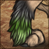 Lion Pride Fluffy Furboots [Gray and Green]