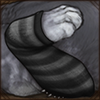 Striped Black Stockings [Front]