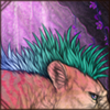 Lion Pride Faux Mohawk [Green and Blue]