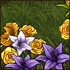 Lion Pride Flower Frame [Yellow and Purple]