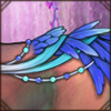 Feather Decor Back Piece [Green and Blue]