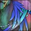 Feather Decor Neck Piece [Green and Blue]