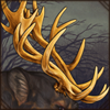 Golden Red Deer Antlers
